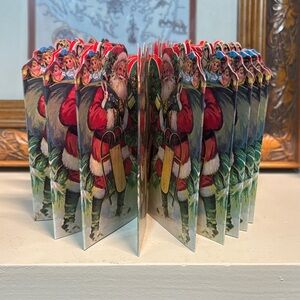 Vintage 1983 Santa Garland: Merrimack Victorian Christmas Decor (8')